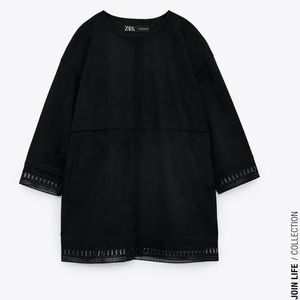 Zara black suede jacket